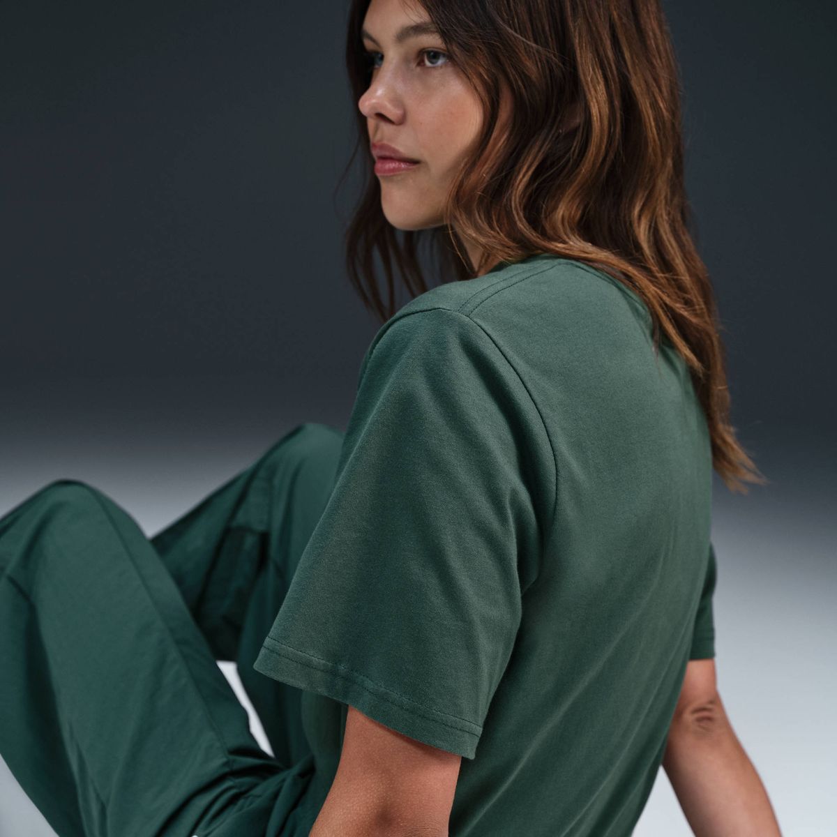 Nike W Nsw Tee Essntl Lbr - vintage green/white