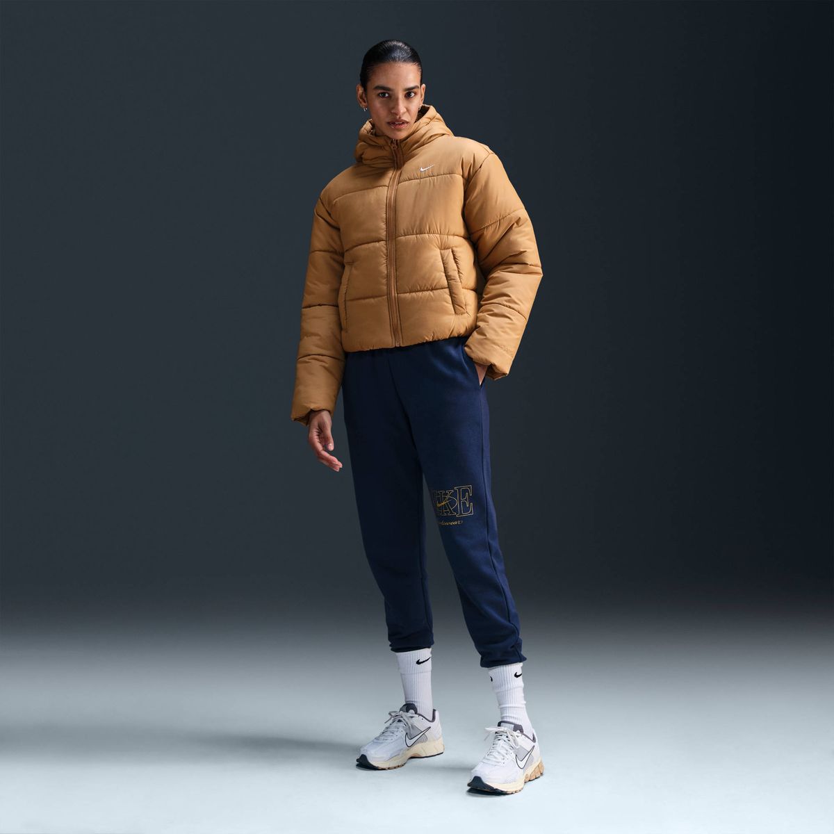 Nike W Nsw Club Std Pant Shine - obsidian