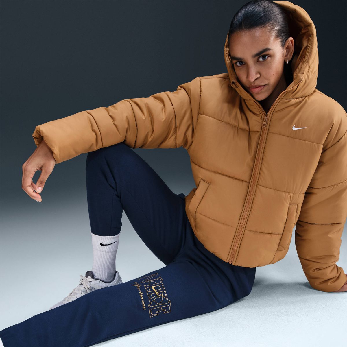 Nike W Nsw Club Std Pant Shine - obsidian