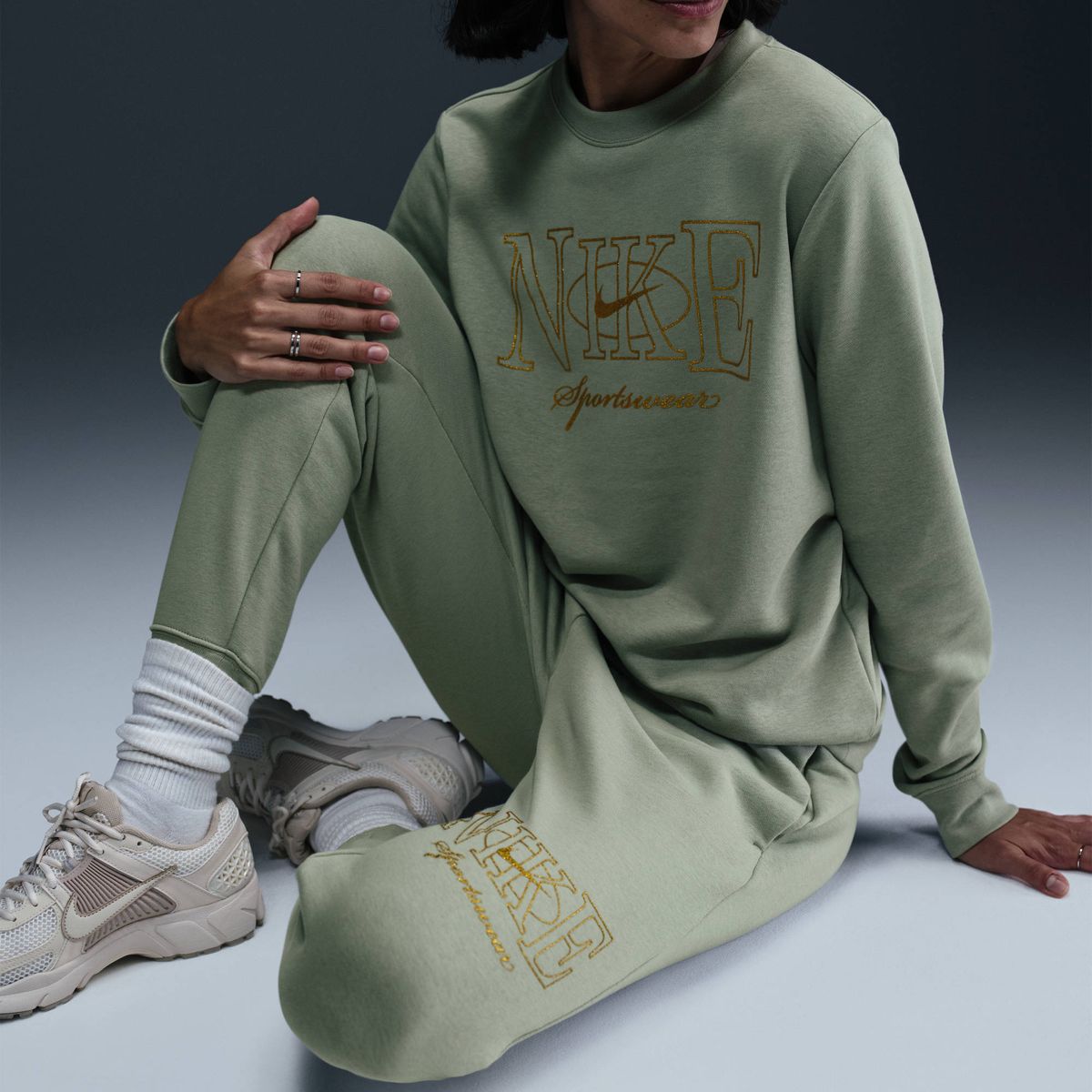 Nike W Nsw Club Std Pant Shine - jade horizon