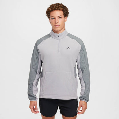 Nike M Nk Polartec Trail Flc Qz - cement grey/smoke grey/black