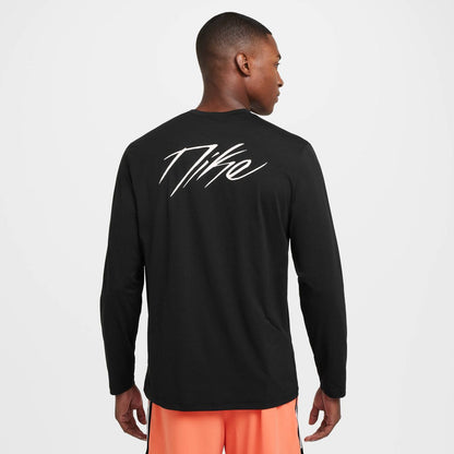 Nike M Nk Df Uv Icon Ls Top Strtfv - black/white