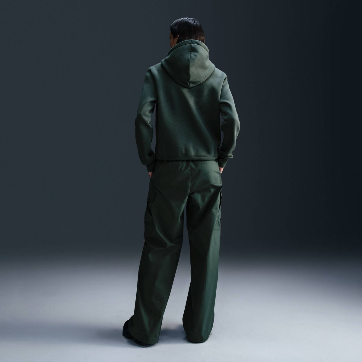 Nike W Nsw Phnx Flc Std Po Hoodie - vintage green/sail