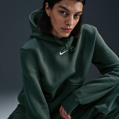 Nike W Nsw Phnx Flc Std Po Hoodie - vintage green/sail