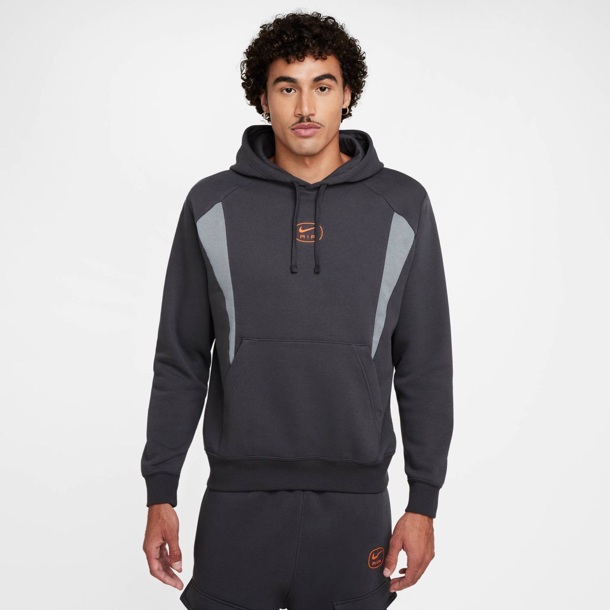 Nike M Nsw Sw Air Po Hoody Flc Bb - black/fir/white