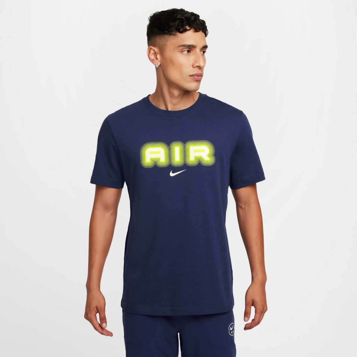 Nike M Nsw Sw Air Graphic Tee - midnight navy/volt