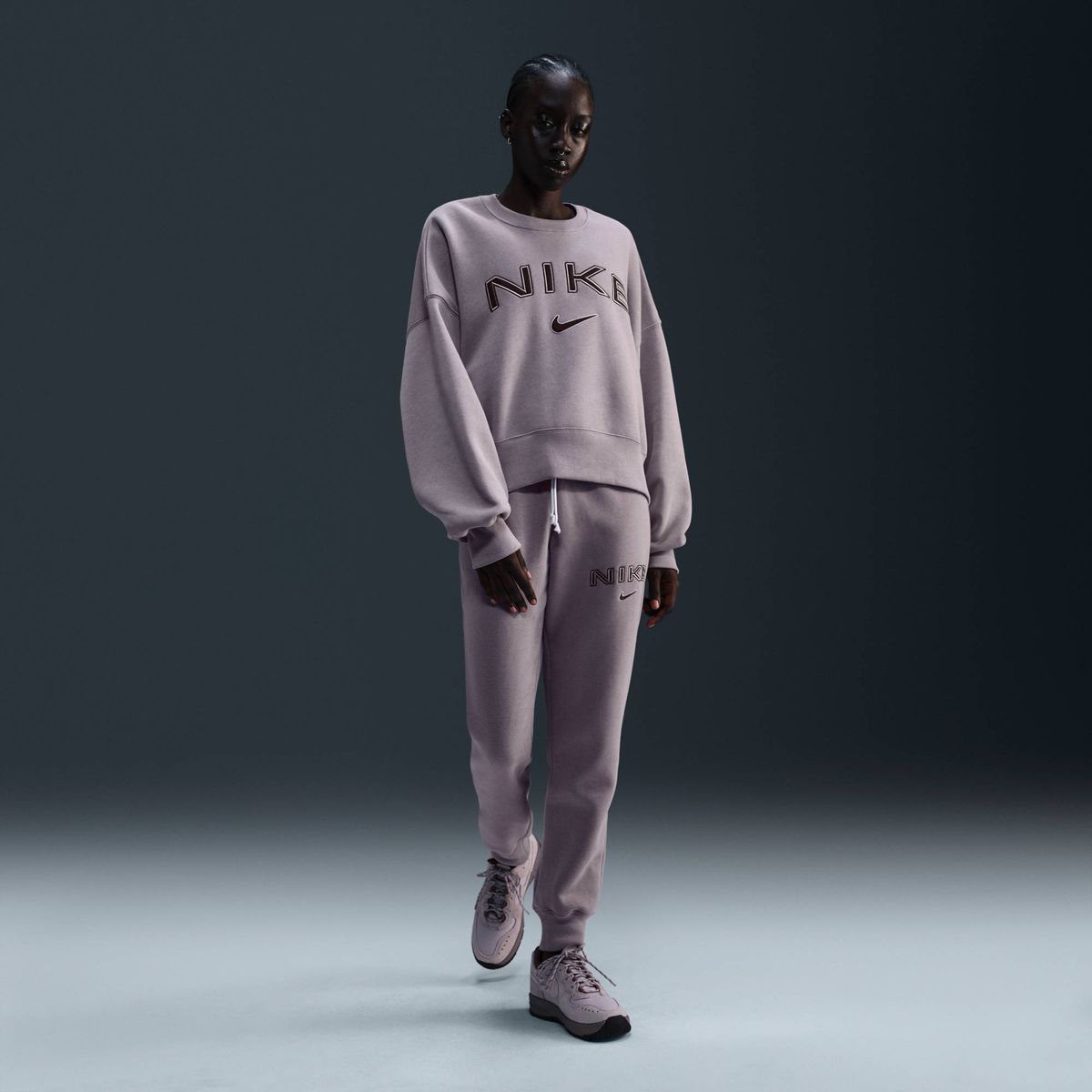 Nike W Nsw Phnx Flc Mr Std Logo Pnt - lt violet ore