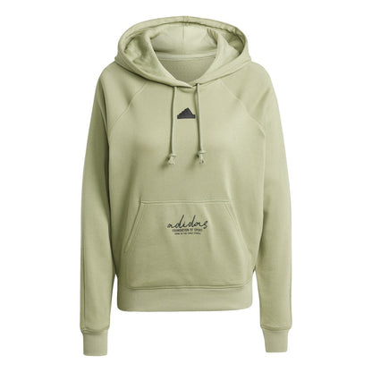 SIGNATURE GRAPHIC EMBROIDERY FRENCH TERRY LOOSE HOODIE