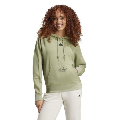 SIGNATURE GRAPHIC EMBROIDERY FRENCH TERRY LOOSE HOODIE