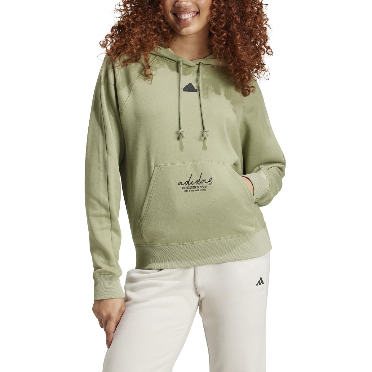 SIGNATURE GRAPHIC EMBROIDERY FRENCH TERRY LOOSE HOODIE
