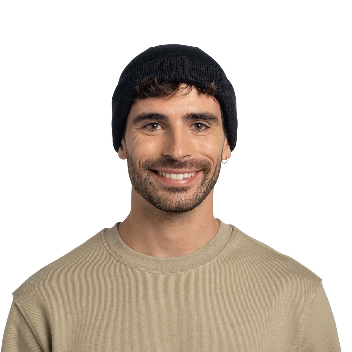 KNITTED BEANIE LILON FISHERMAN BLACK                        