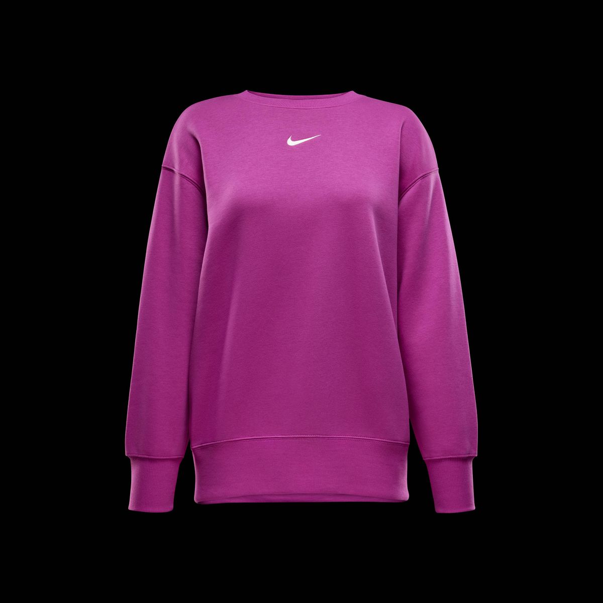 Nike W Nsw Phnx Flc Os Crew - hot fuchsia/sail