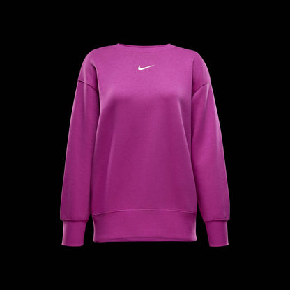 Nike W Nsw Phnx Flc Os Crew - hot fuchsia/sail