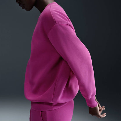 Nike W Nsw Phnx Flc Os Crew - hot fuchsia/sail