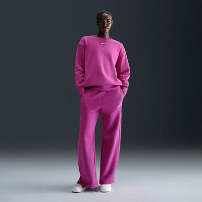 Nike W Nsw Phnx Flc Os Crew - hot fuchsia/sail