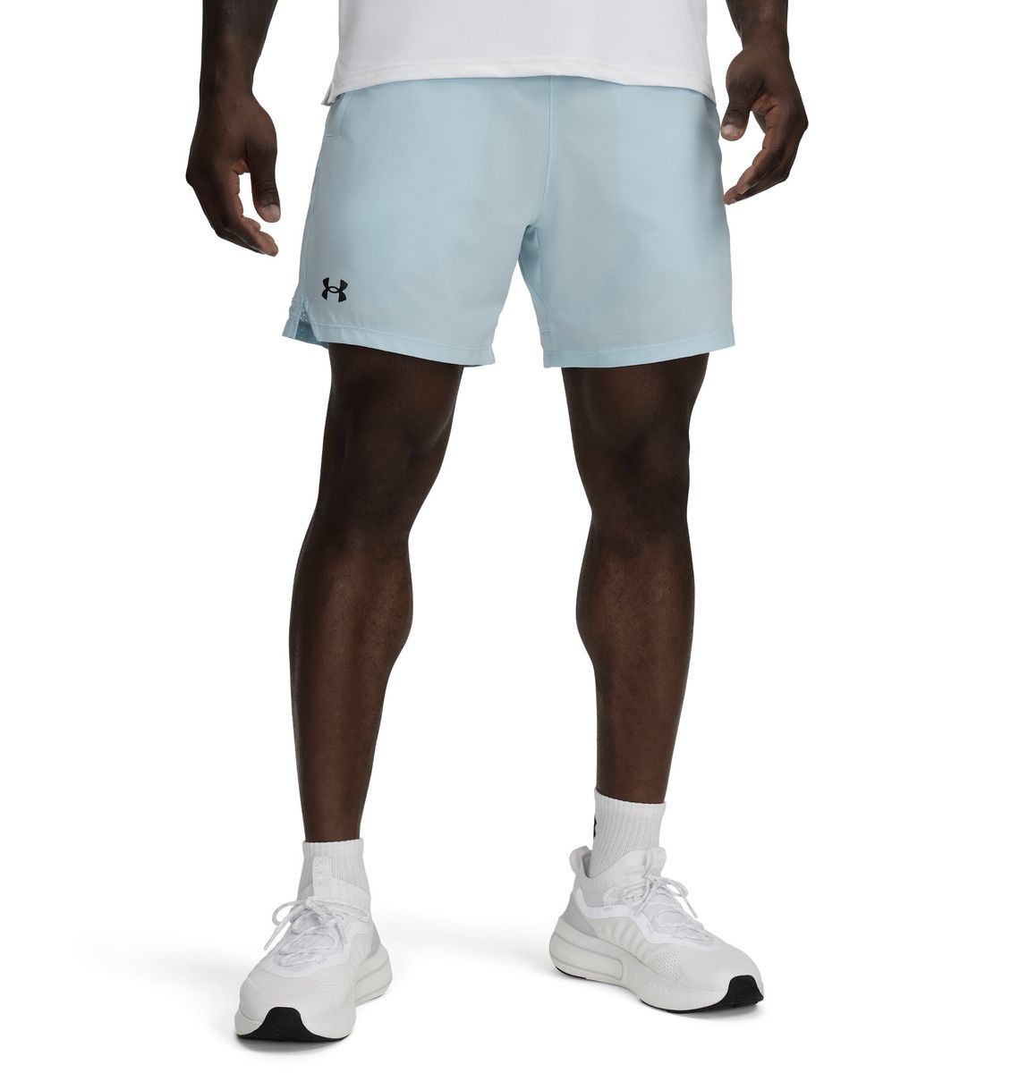 UA VANISH WOVEN 6IN SHORTS-BLU