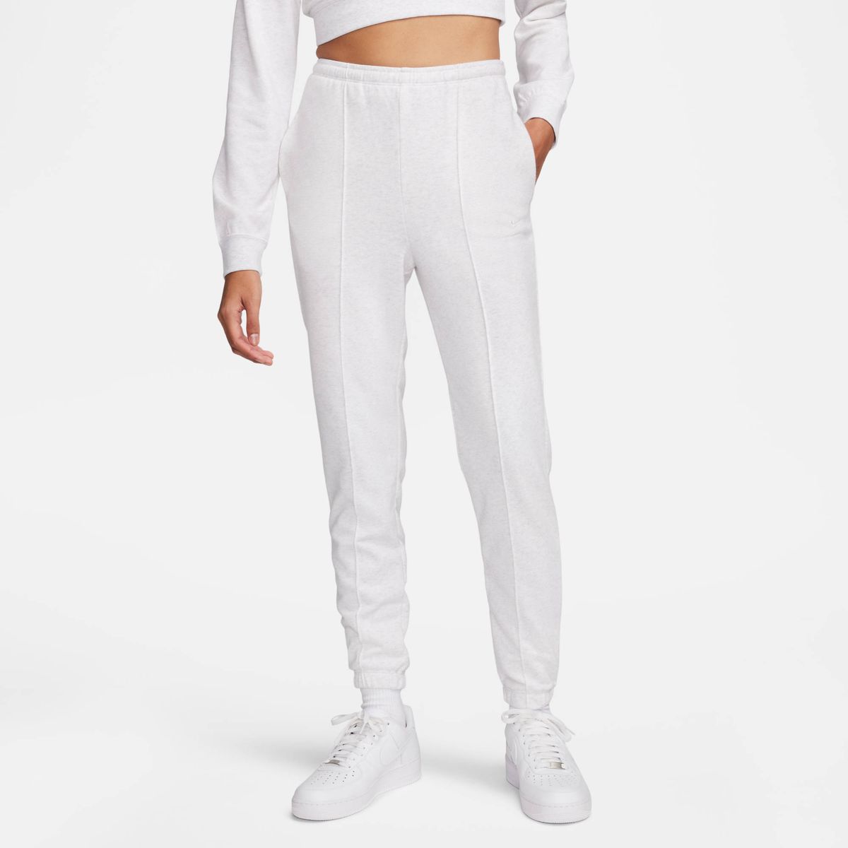 Nike W Nsw Nk Chll Ft Hr Swtpnt - birch heather/lt orewood brn