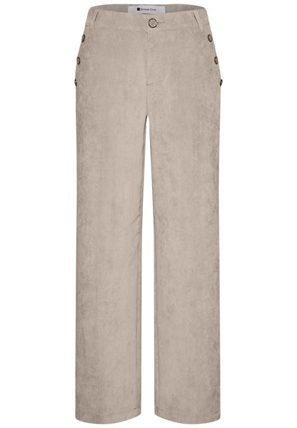 Mid Waist Straight Leg Hose mit Knöpfen