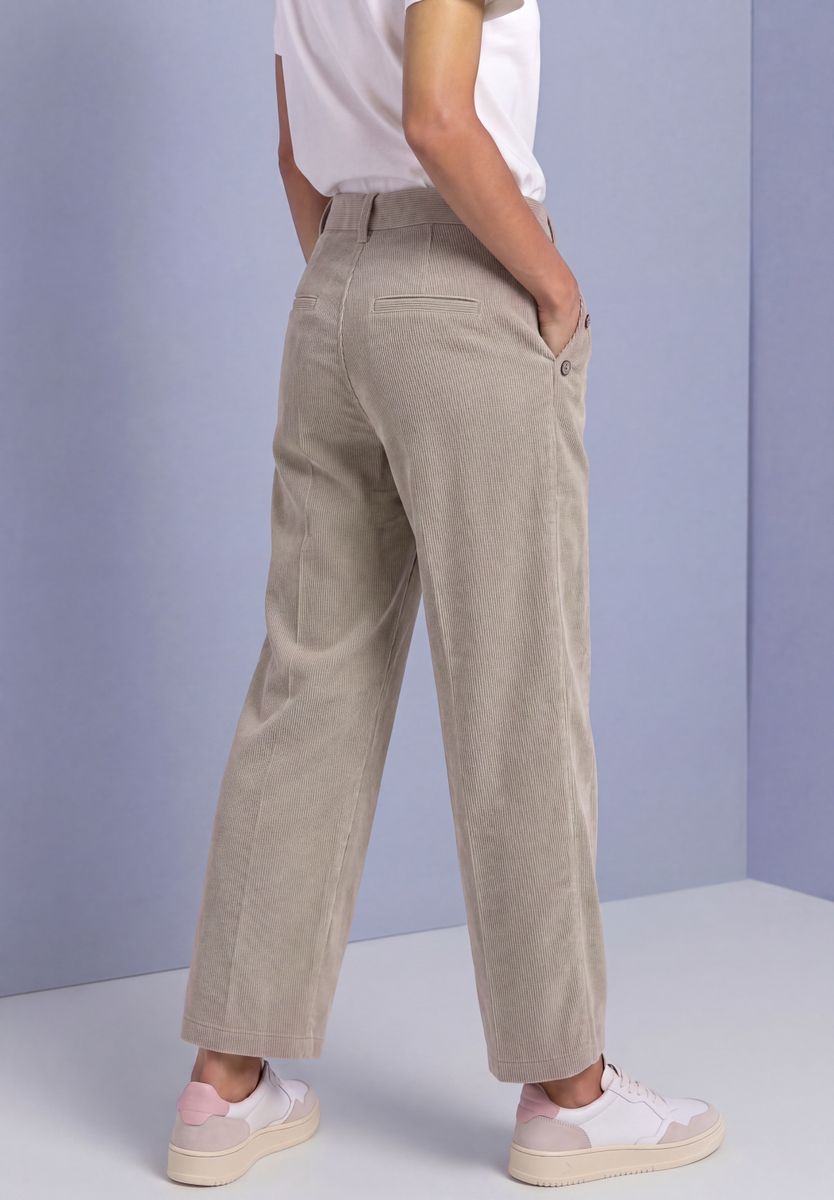 Mid Waist Straight Leg Hose mit Knöpfen