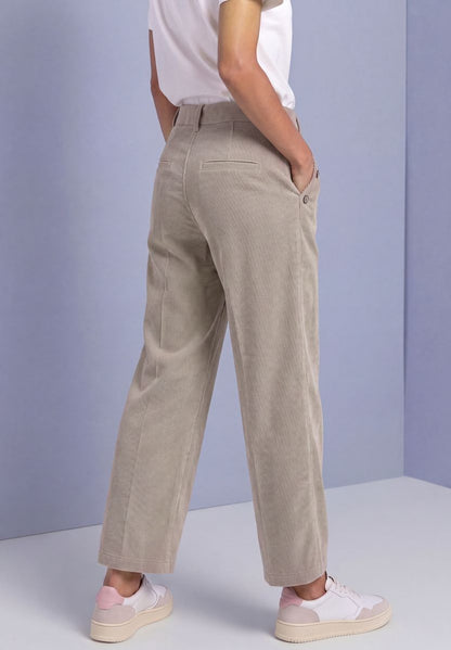 Mid Waist Straight Leg Hose mit Knöpfen