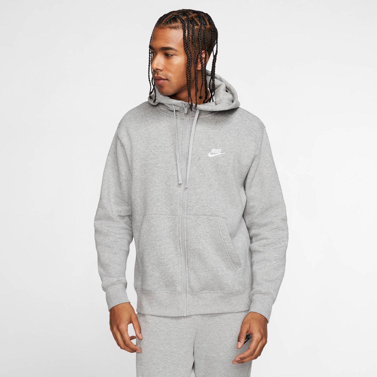 NIKE Herren Sweatjacke "Club Fleece" mit Kapuze
