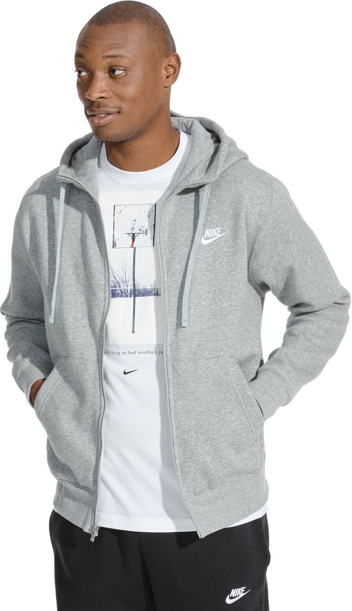 NIKE Herren Sweatjacke "Club Fleece" mit Kapuze