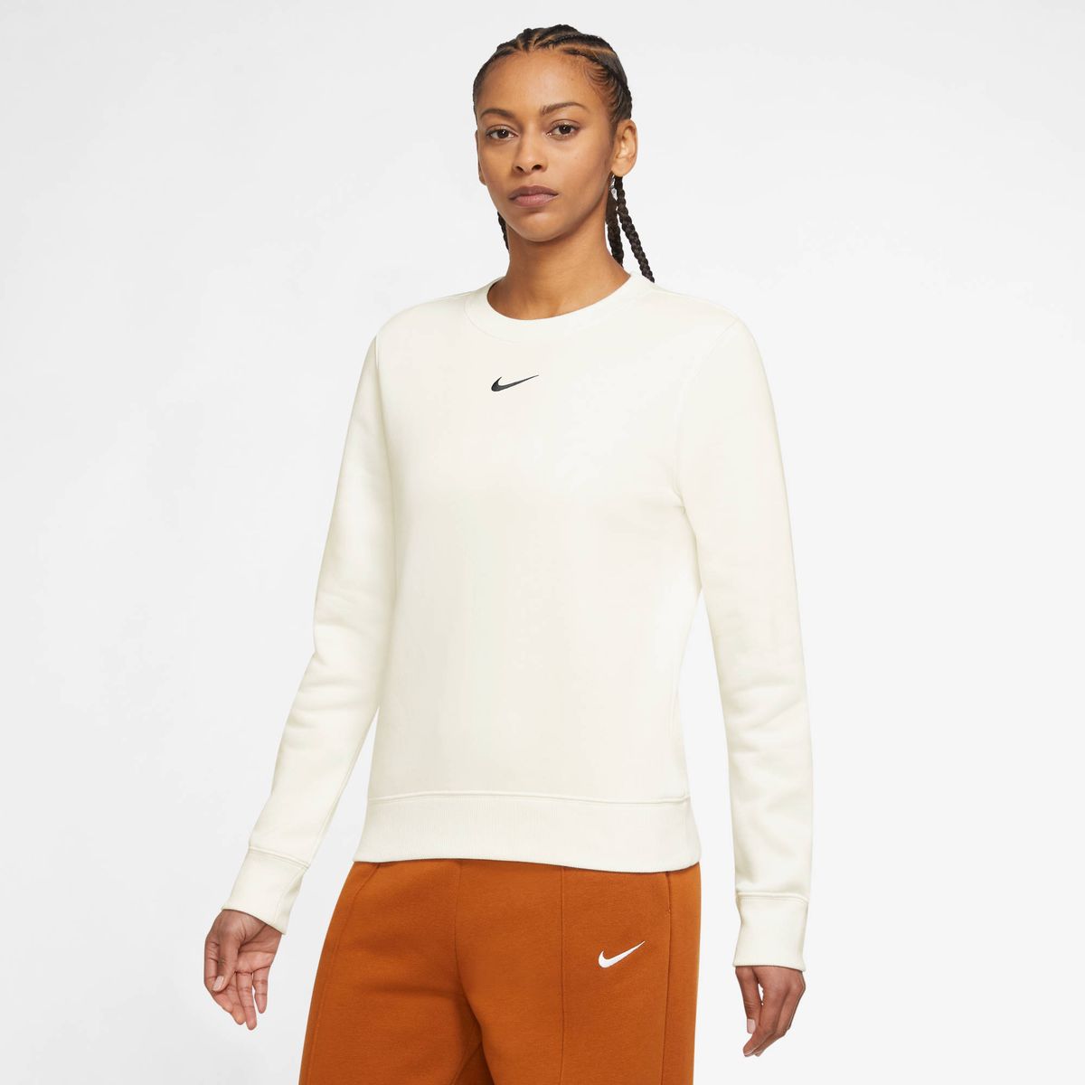 Nike W Nsw Phnx Flc Std Crew - sail/black