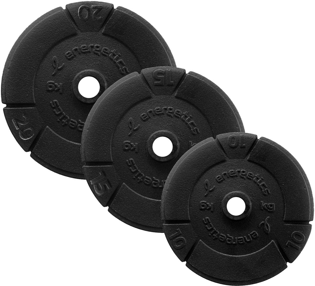 ENERGETICS Hantelscheiben Gusseisen 1 x 10 kg, 1 x 15 kg oder 1 x 20 kg