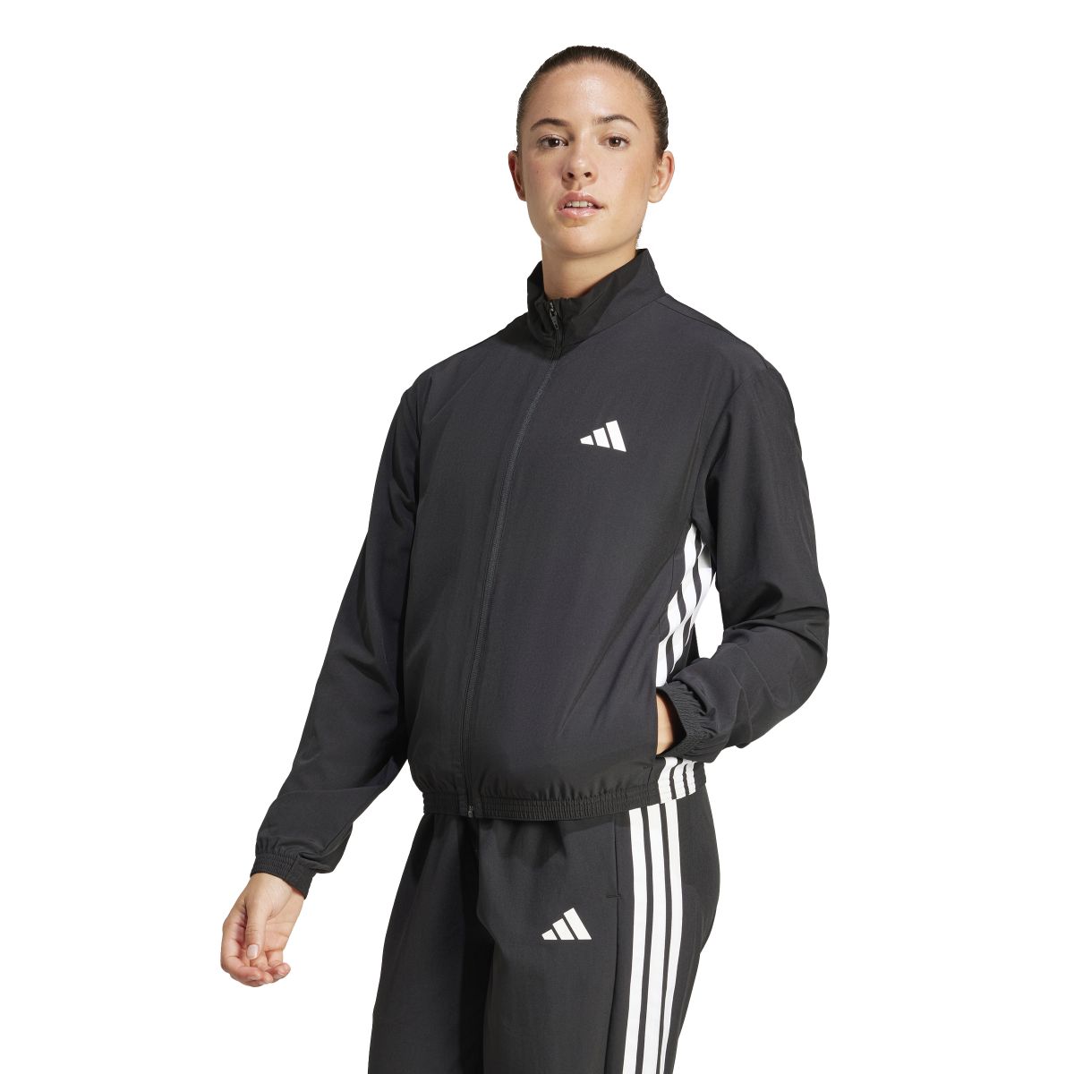 Train Essentials 3-Streifen Woven Warm-Up Jacke