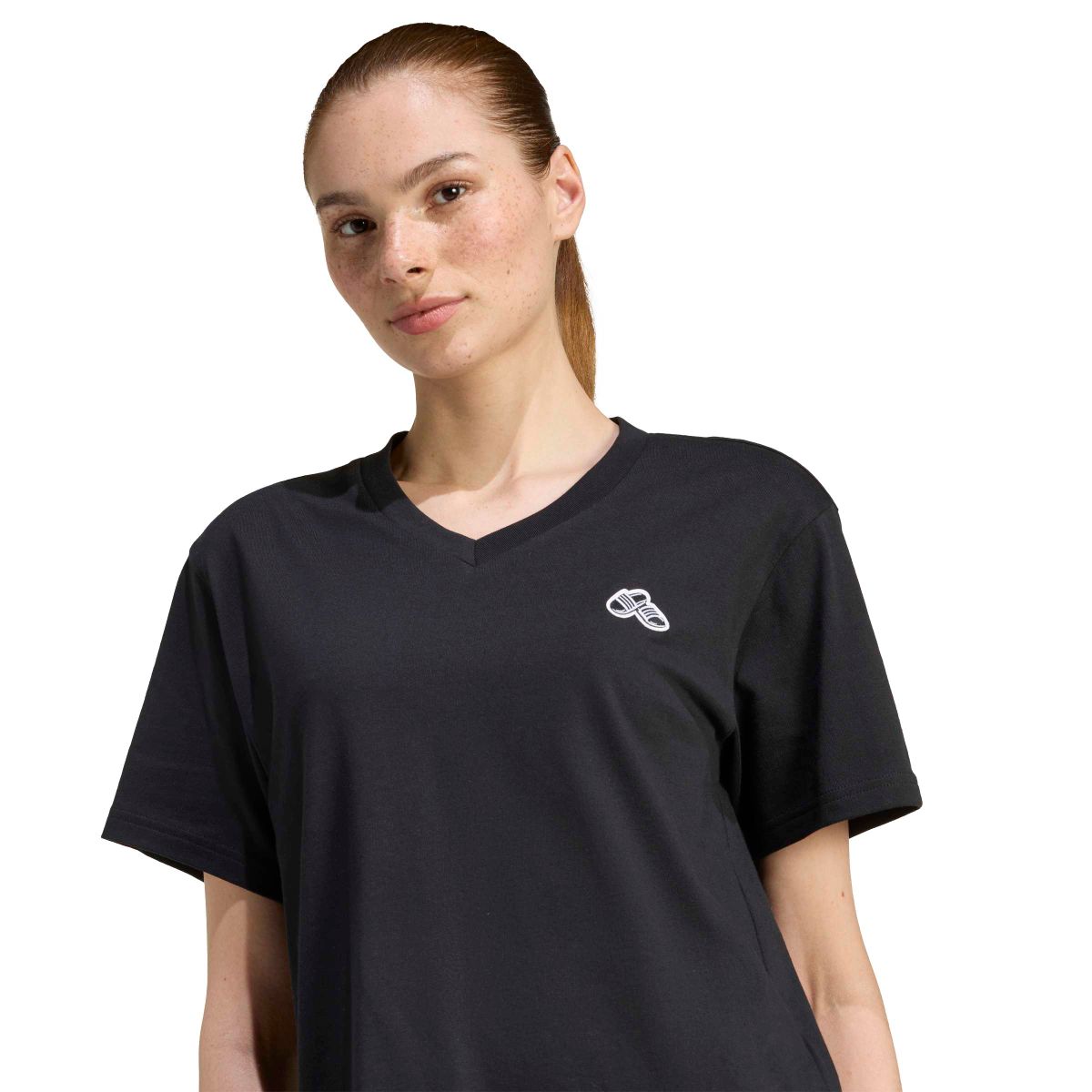 SUMMER SLIDE GRAPHIC T-SHIRT MIT V-AUSSCHNITT
