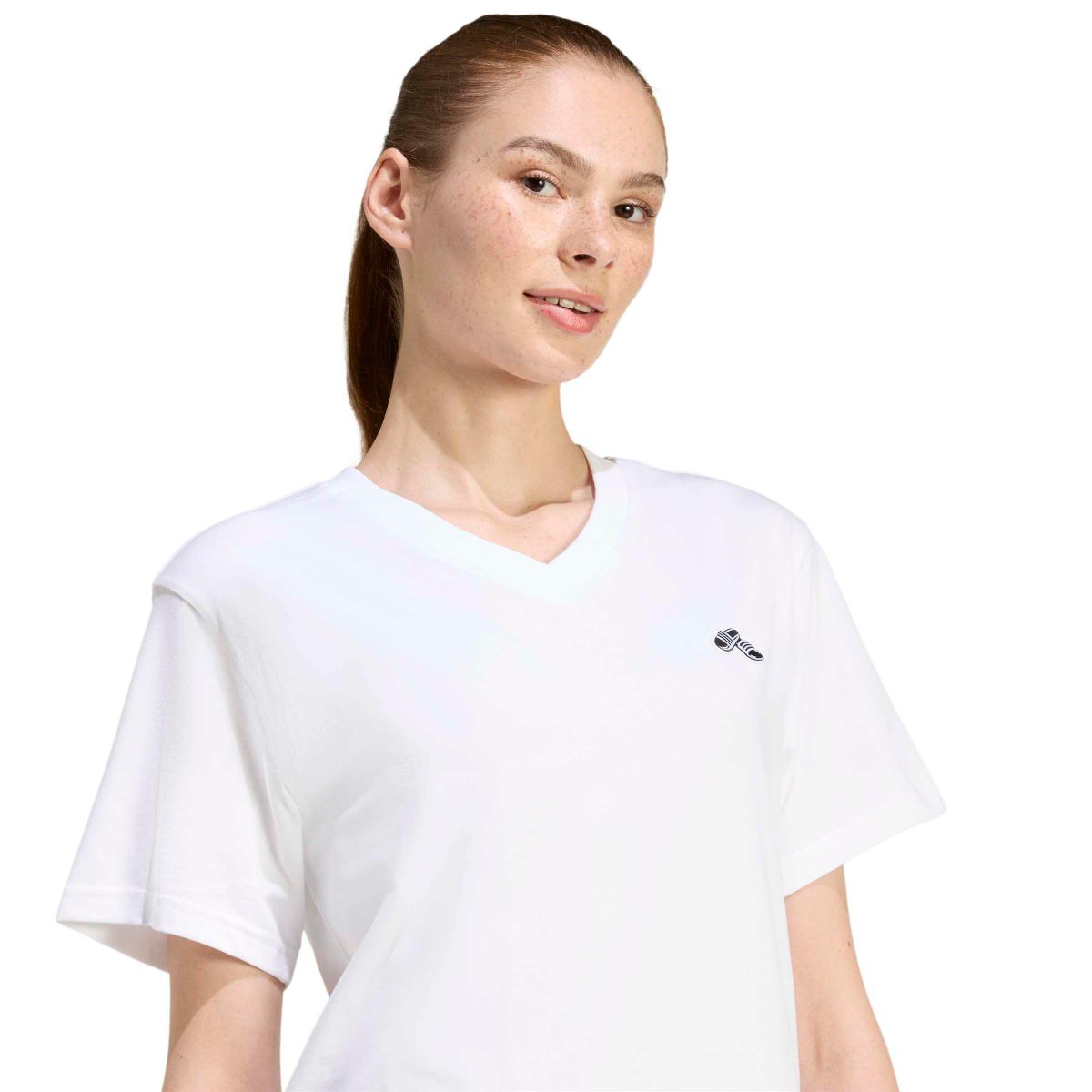 SUMMER SLIDE GRAPHIC T-SHIRT MIT V-AUSSCHNITT