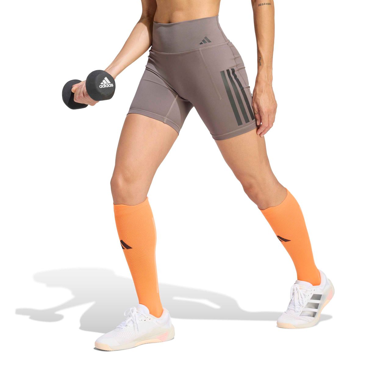 Optime Workout 3-Streifen Kurze Leggings