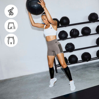 Optime Workout 3-Streifen Kurze Leggings