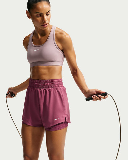 Nike One Dri-FIT 2-in-1-Shorts mit hohem Taillenbund für Damen (ca. 7,5 cm)