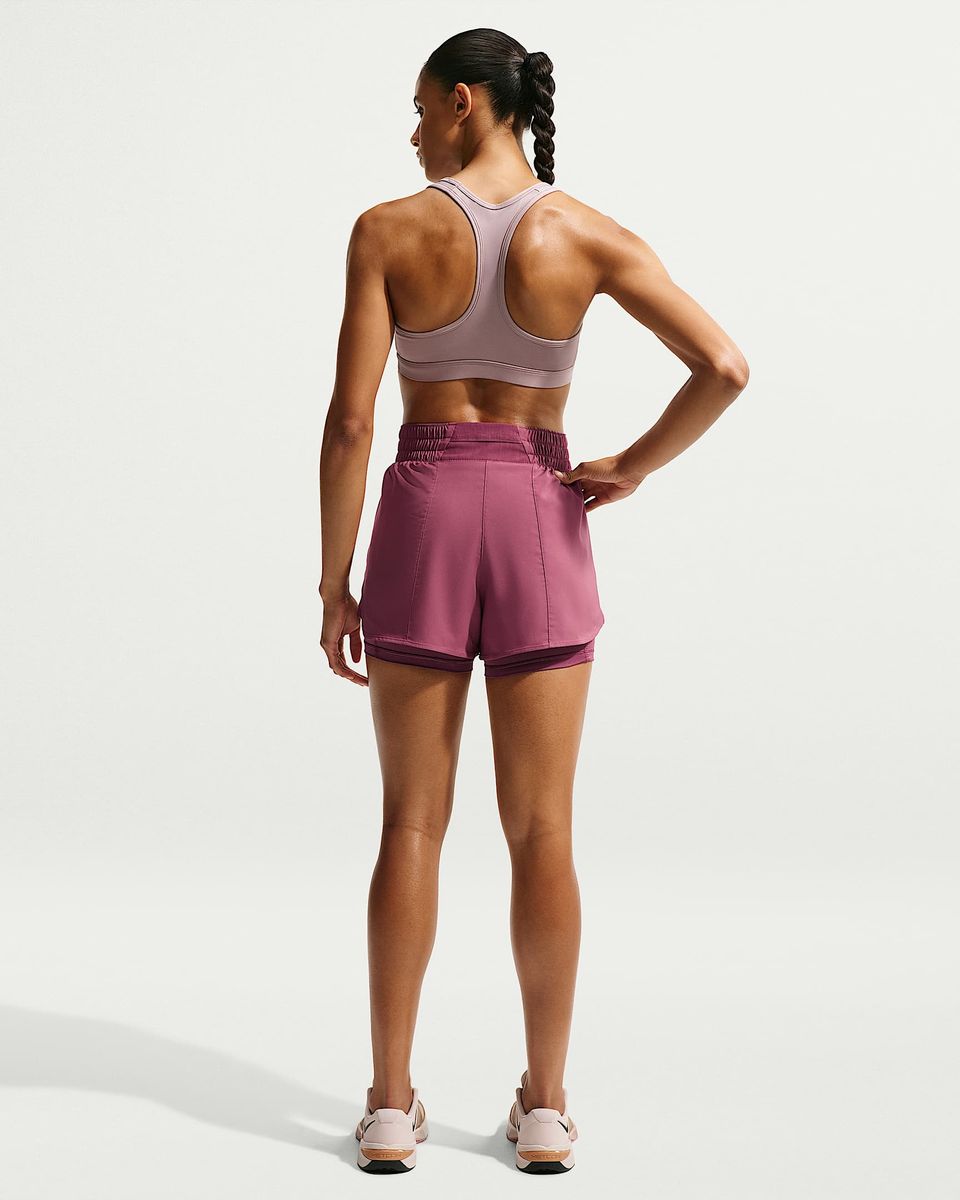 Nike One Dri-FIT 2-in-1-Shorts mit hohem Taillenbund für Damen (ca. 7,5 cm)