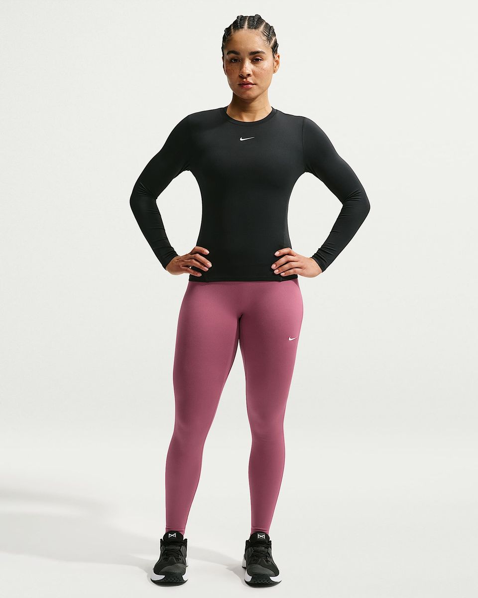 Nike One mit nahtloser Vorderseite Leggings in voller Länge mit hohem Bund für Damen