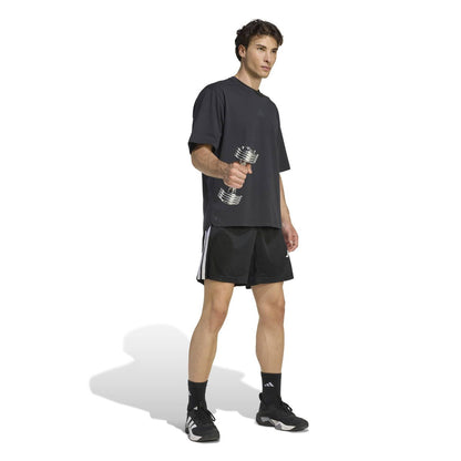 WORKOUT ESSENTIALS BASE 3-STRIPES PIQUÉ SHORT 7 IN