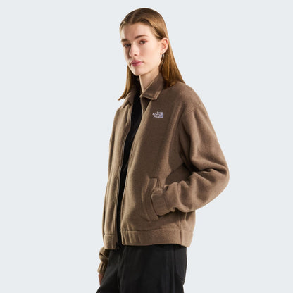 W FLEECE COLLARED JACKET