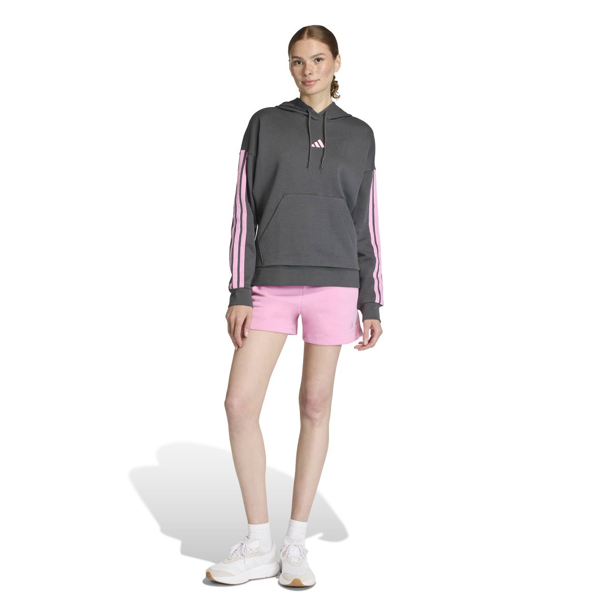 ESSENTIALS 3-STREIFEN FLEECE-HOODIE