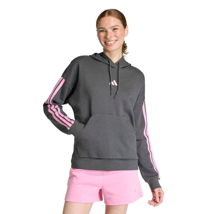 ESSENTIALS 3-STREIFEN FLEECE-HOODIE