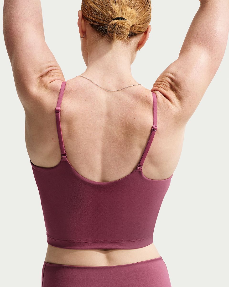 Nike One Gepolstertes, verstellbares Sport-BH-Tanktop mit mittlerem Halt