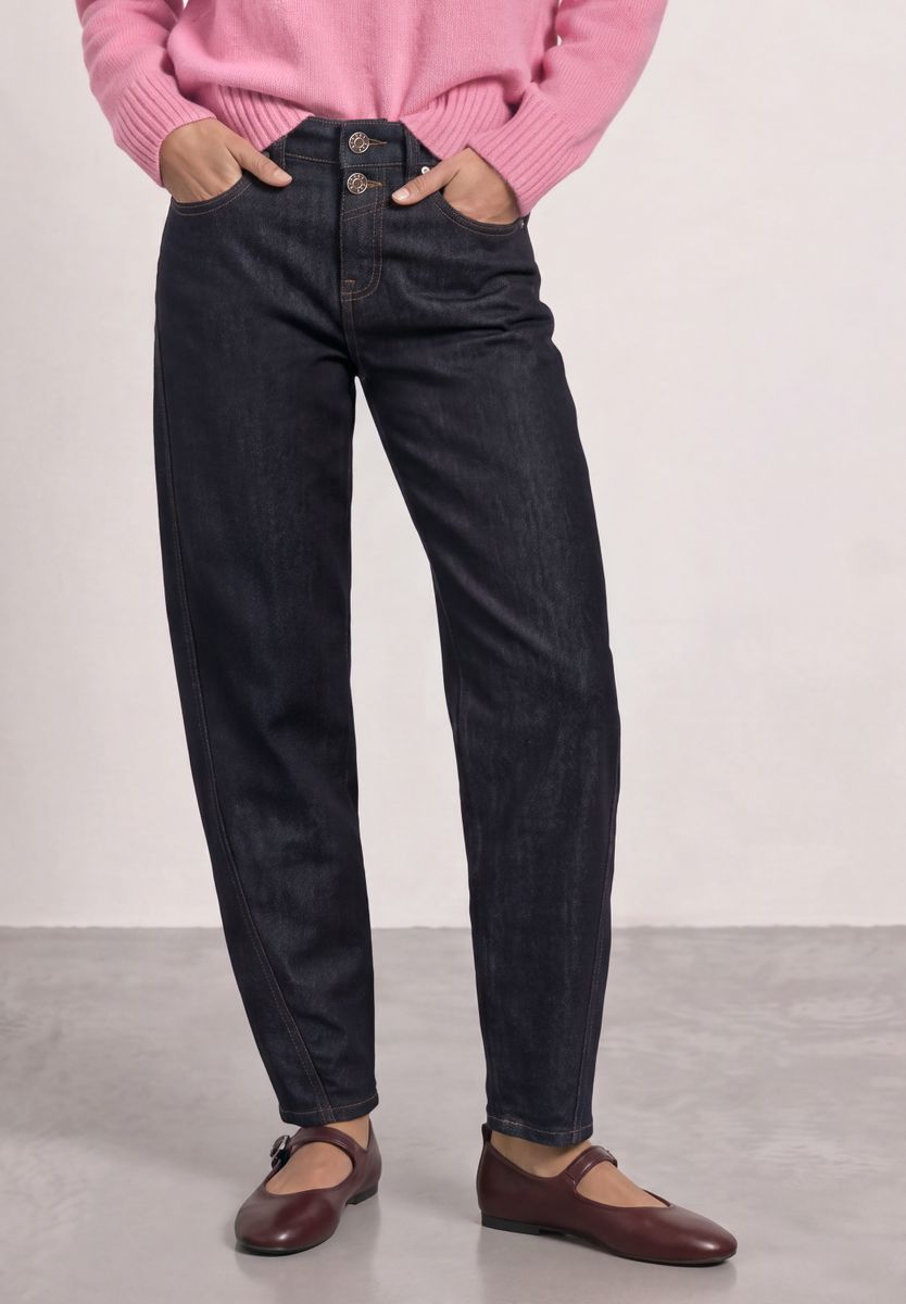 High Waist Barrel Leg Jeans im Loose Fit