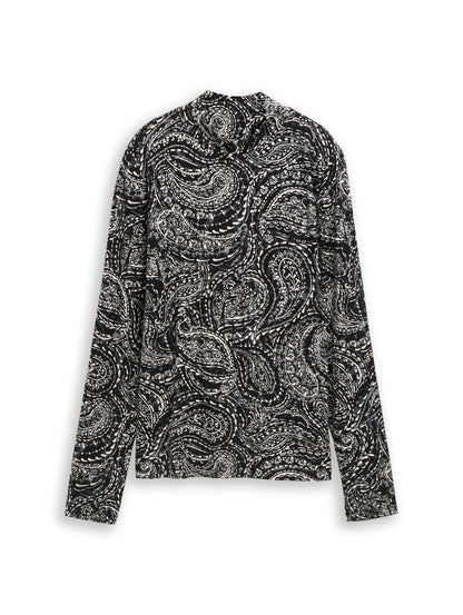 Slim Fit Langarmshirt mit Stehkragen