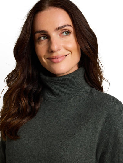 Rollkragenpullover mit Kaschmir-Anteil