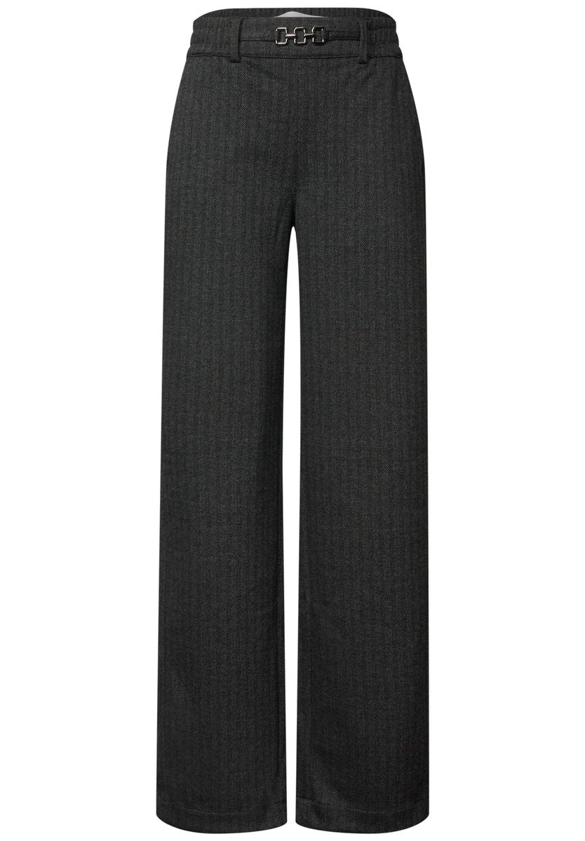 Straight Leg Hose mit Fishbone-Muster