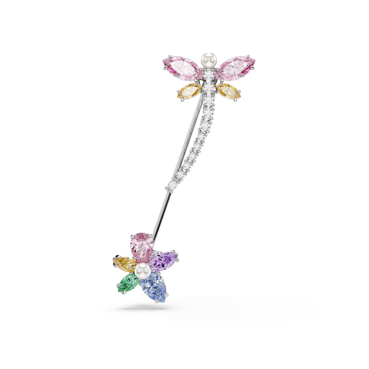 Ariana Grande x Swarovski Brosche, Verschiedene Schliffe, Libelle, Mehrfarbig, Rhodiniert