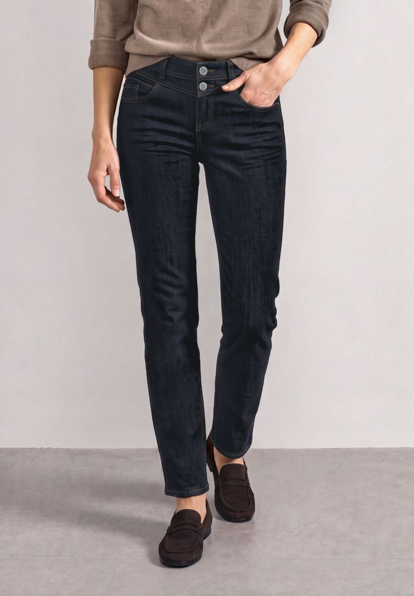 Mid Waist Slim Leg Jeans im Casual Fit
