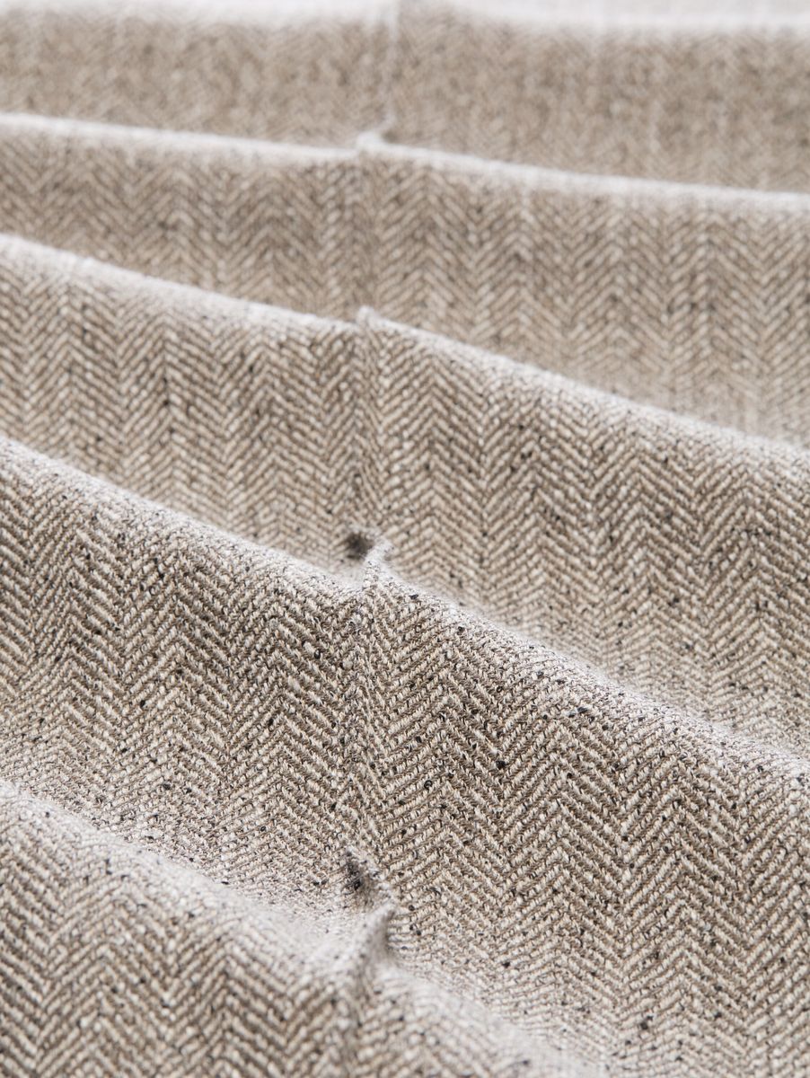 Wide Leg Hose mit Fischgrätmuster