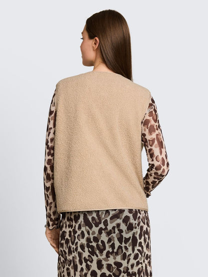 Boxy Fit Teddy Weste mit Taschen