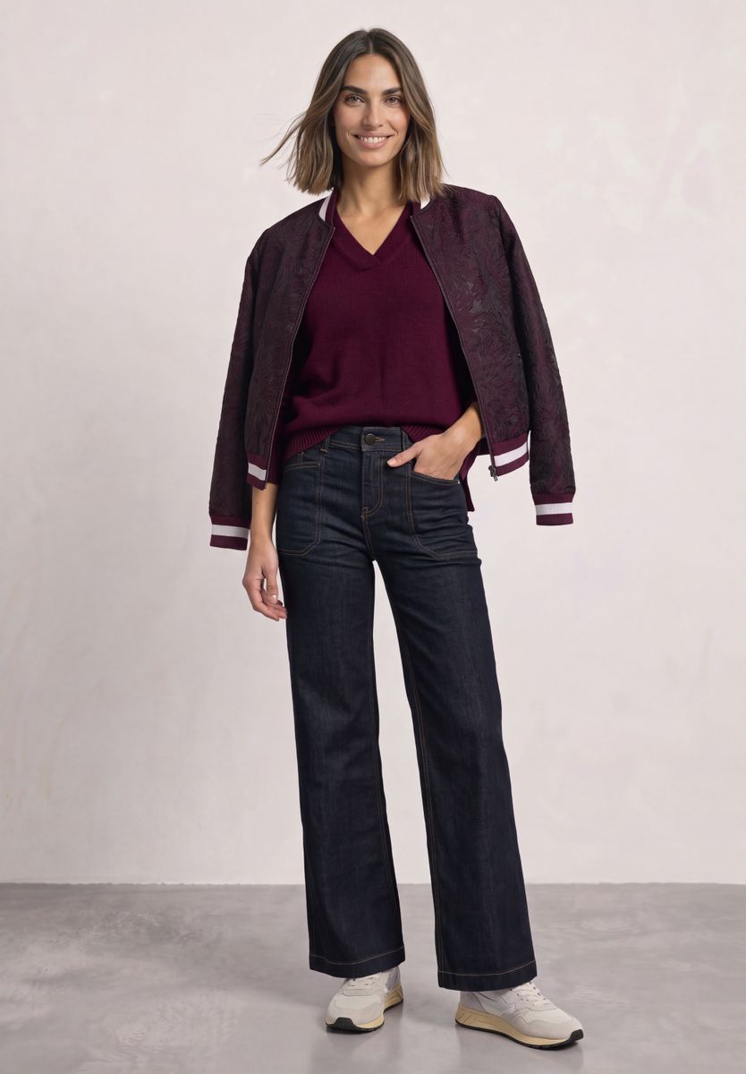 Mid Waist Wide Leg Jeans im Loose Fit